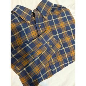 Brooks Brothers Shirt Madison Mens Medium Plaid Long Sleeve 100% Cotton‎